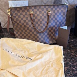 Louis Vuitton Brown Tote Bag with Iconic Monogram